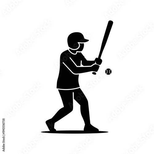 Baseball player swinging a bat hard.