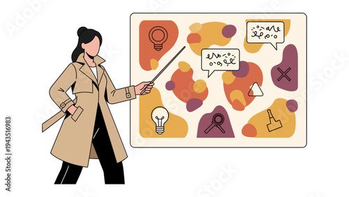 Unveiling the Strategy: A strategic thinker presenting a visual roadmap, outlining ideas and concepts with precision.