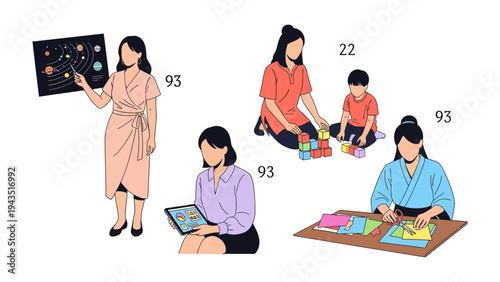 Daily life in the classroom: Capture a glimpse of teachers and students and their daily life in the classroom and its activity.