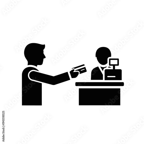 Man paying with credit card.