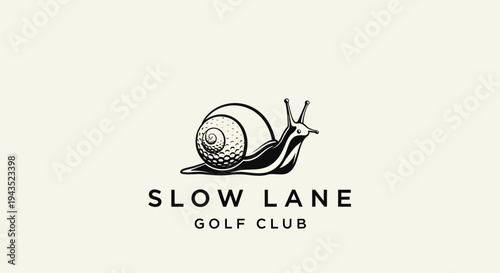 Snail on golf club logo.