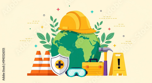 Work Safety Day Protecting Our Planet and Workers A Symbol of Global Safety and Sustainable Work Environments