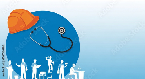 Work Safety Day Illustrating the importance of occupational health and safety, this design emphasizes worker well-being and protection across diverse professional and industrial environments