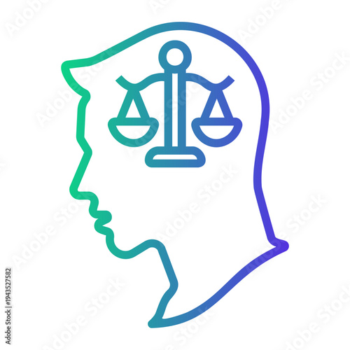 critical thinking Line Gradient Icon