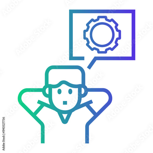 critical thinking Line Gradient Icon