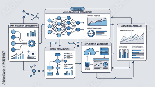 Data Science and Machine Learning Workflow Diagram.