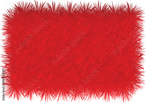 Textured rectangle frame in bold red, abstract organic pattern, graphic design resource