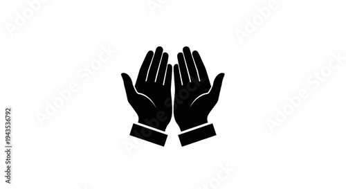 Black gloves with cuffs raised up.