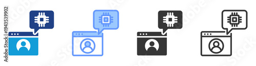 Personalized Content icon set multiple style collection