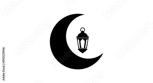 Crescent Moon with Lantern Icon.