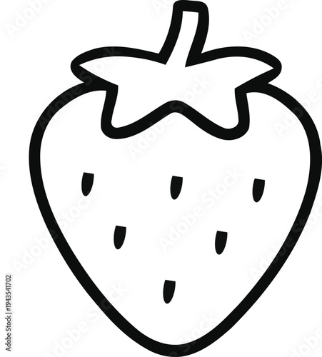 Minimalist strawberry fruit line icon