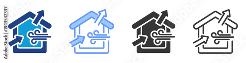 Passive Design icon set multiple style collection