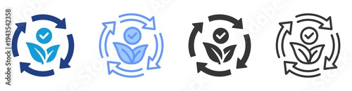 Life Cycle Analysis icon set multiple style collection