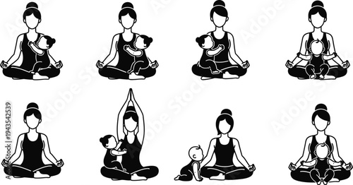 Mother's day yoga poses for mom and baby mindful parenting exercises