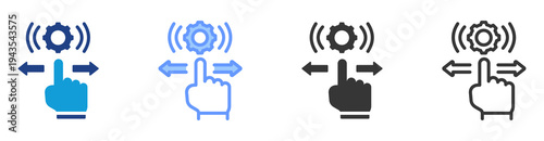 Gesture Control icon set multiple style collection