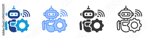 Autonomous Movement icon set multiple style collection