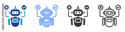 Decision Making icon set multiple style collection