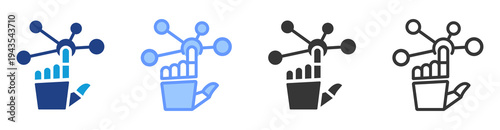 Interactive Interface icon set multiple style collection