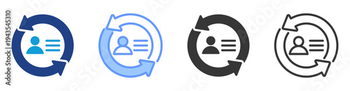 Identity Lifecycle icon set multiple style collection