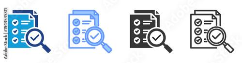 Compliance Check icon set multiple style collection