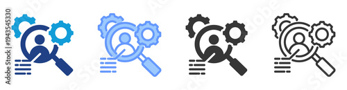 User Behavior icon set multiple style collection