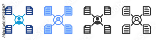 Identity Mapping icon set multiple style collection