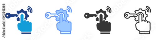 Resource Access icon set multiple style collection