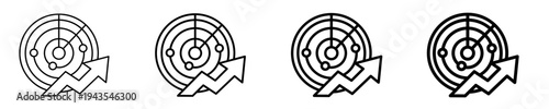 Trend Radar  Icon Set Different Style Collection
