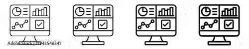 Business Dashboard  Icon Set Different Style Collection
