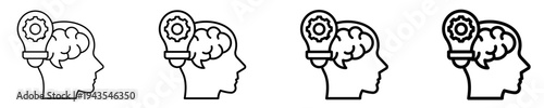 Innovation Thinking  Icon Set Different Style Collection

