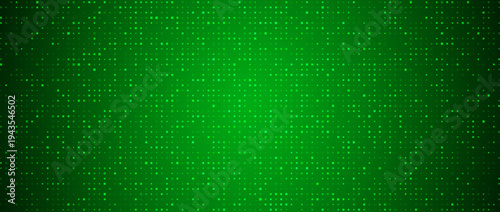 Green glowing square pixel pattern. Dark greenish mosaic texture backdrop. Abstract sparkling technology grid wallpaper. Vector modern business, science, healthcare, medicine, presentation background