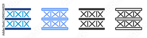 Structural Integrity icon set multiple style collection