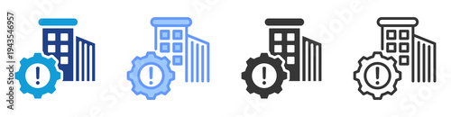 Risk Management icon set multiple style collection