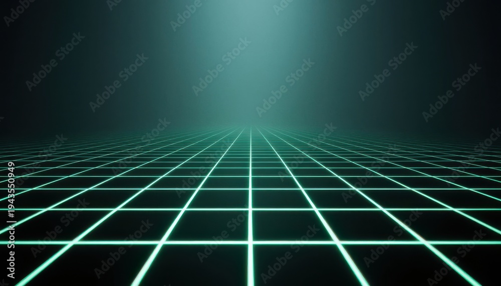 Fototapeta premium Retro Neon Grid Horizon