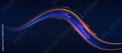 Circular waves, different colors. Technical elements formed in the shape of a circle. Abstract circular waves.