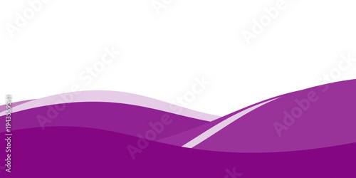 Purple abstract wave background with smooth curves and gradient layers. Modern Trendy design in vector Illustration