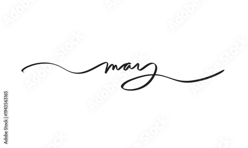May month text font calligraphy hand written lettering script black color object icon may month calendar day week organizer planner event happy memorial day mother day may month support greeting card 