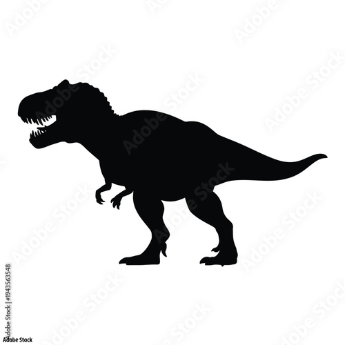 Silhouette of a tyrannosaurus rex a large carnivorous dinosaur