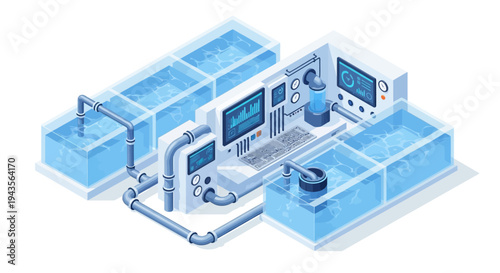 Water treatment system with filtration and monitoring control panel