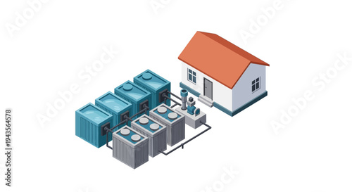 Residential renewable energy storage system with photovoltaic panels and water tanks
