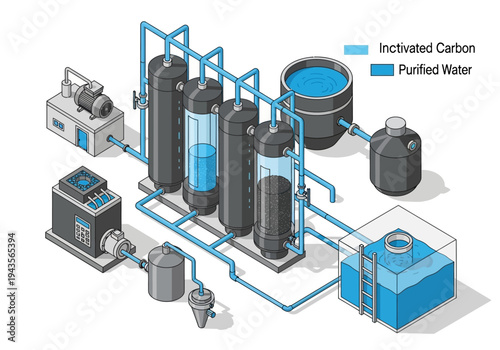 Water purification system advanced technology for clean water production and treatment