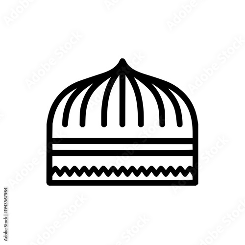 Black Taj Mahal Dome Icon