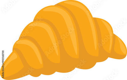 Croissant Pastry Illustration With Golden Brown Layers
