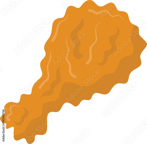 Crispy Fried Chicken Drumstick Illustration With Crunchy Texture