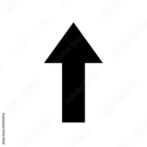 A black arrow pointing upwards