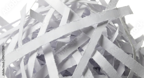 Shredded Paper Pile for Document Security & Confidential Information