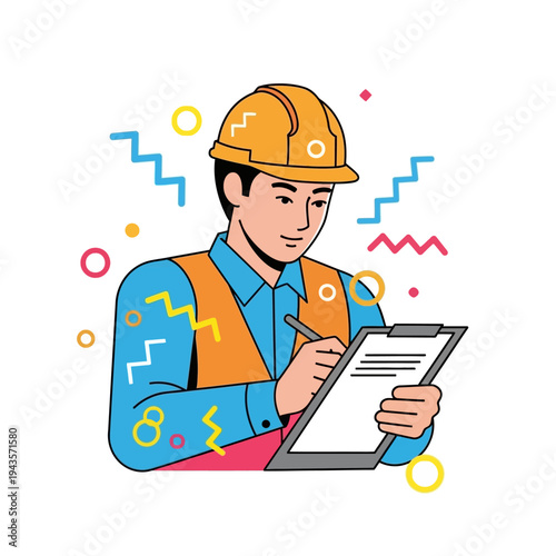 Construction Worker Taking Notes