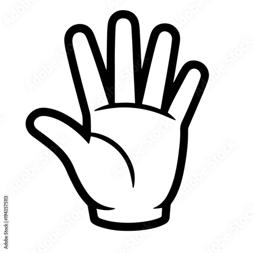 Four Fingers Up Hand Gesture