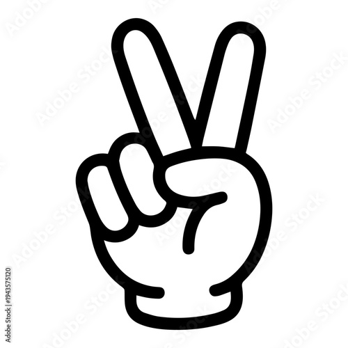 Peace Sign V Victory Gesture
