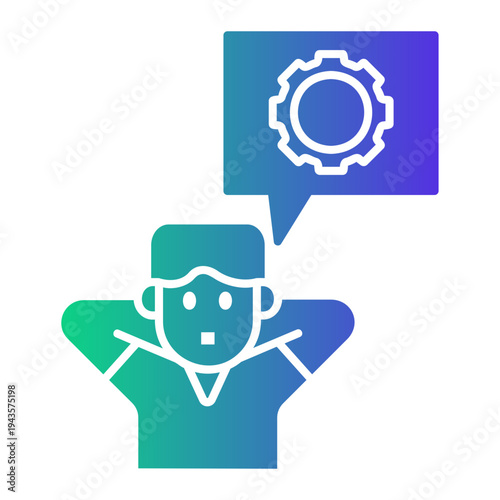 critical thinking Gradient icon